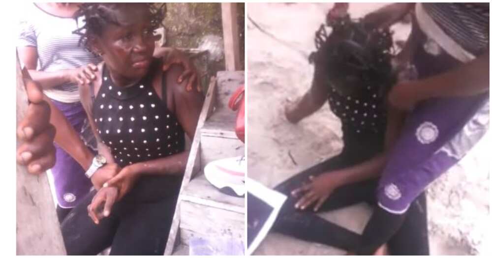 Lady allegedly runs mad in Delta after alighting from a car - Facebook user (videos)