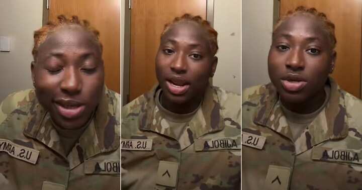 Nigerian lady in US army begs Yahoo boys