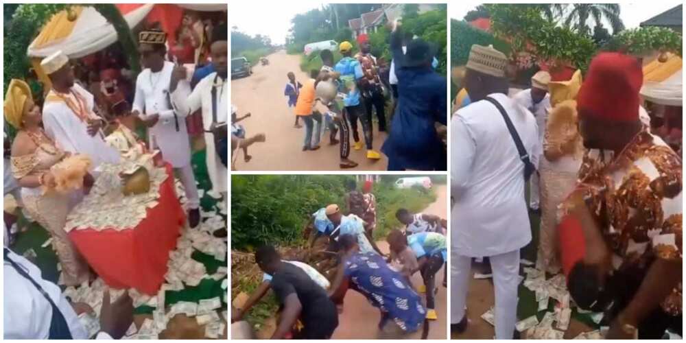 Drama at wedding as groom's friend steal show, throw money into bush and stone cash on people