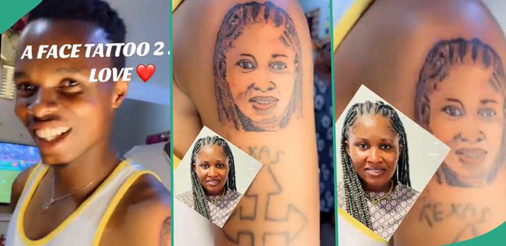 True love Tattoo? Woman tattoos man's name on her face 24 hours after they  meet