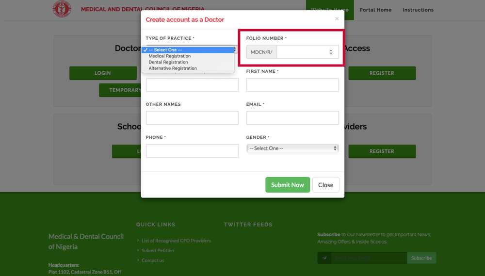 MDCN portal: registration, license exam MDCN portal: registration, license exam