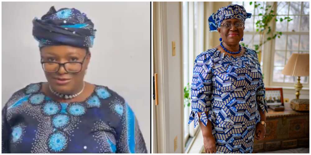 BeLikeNgoziChallenge: Photo of lady that 'looks like' Ngozi Okonjo-Iweala goes viral, generate reactions