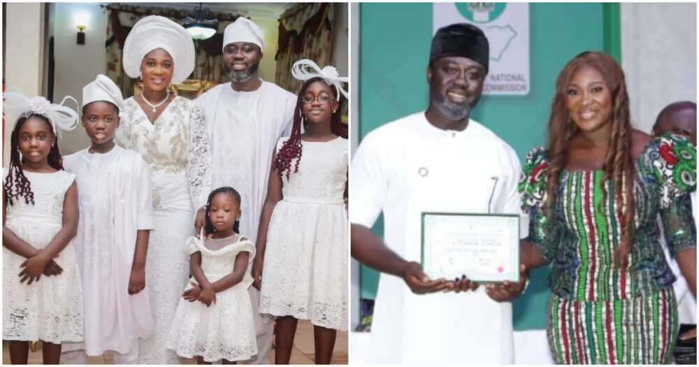 Mercy Johnson with husband and children, Mercy Johnson and husband Prince Okojie