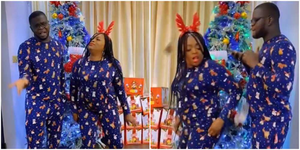 Christmas Day: JJC Skillz 'feasts' on wife Funke Akindele’s backside in cute video