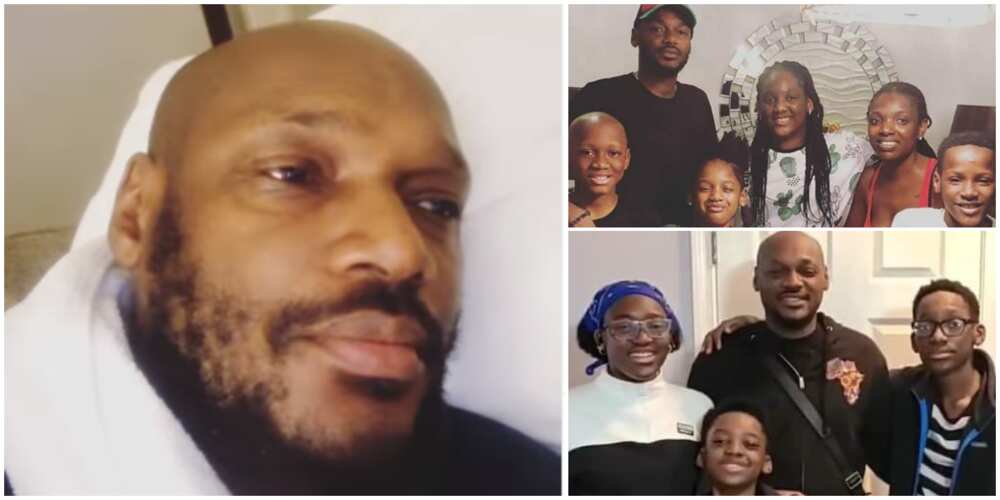 Singer 2baba prays for his kids.