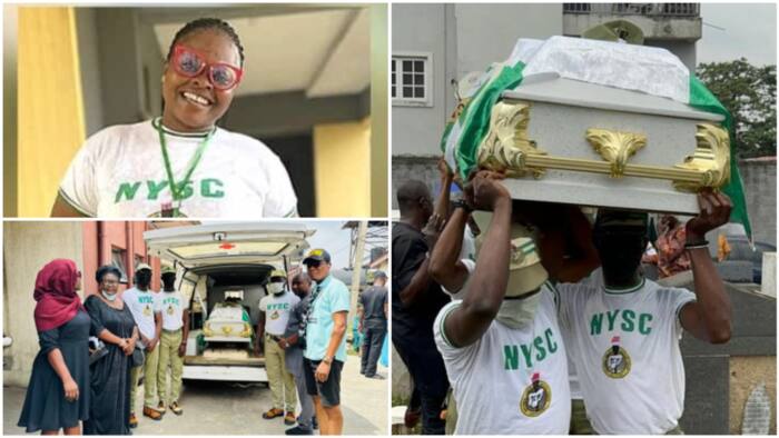 Tears as corps member who died in Lagos train accident is buried, photos emerge