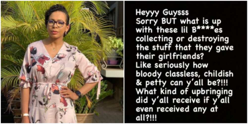 Reactions as BBNaija's Tboss blasts men who reclaim gifts from their girlfriends after breakup