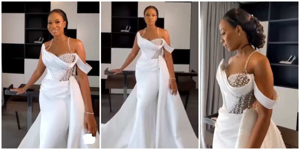 Wedding Fashion: Bride Dazzles in Beautiful Gown, Internet Users