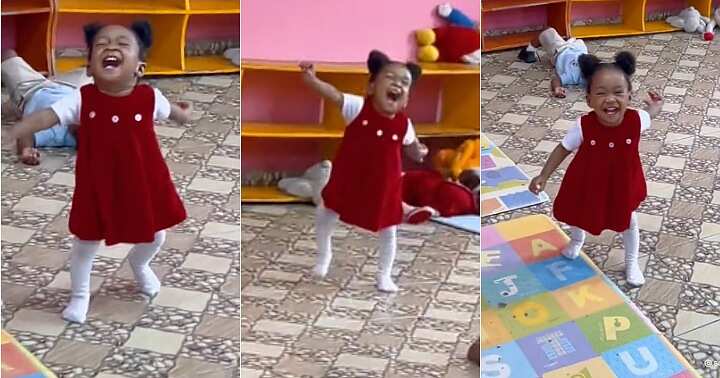 Little girl hugs mum at school, welcome, heartwarming video