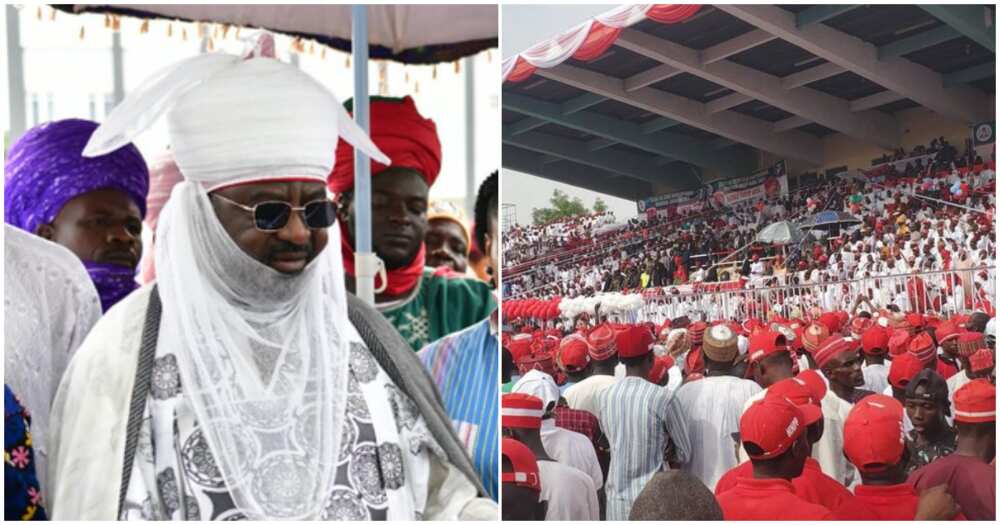 An yi wa Sarkin Kano Ihu a wurin rantsar da Abba Gida Gida An yi wa Sarkin Kano Ihu a wurin rantsar da Abba Gida Gida