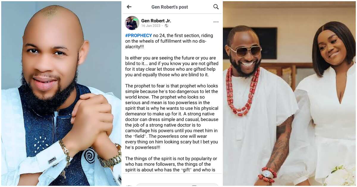 Nigerians react as pastor's prophecy about singer Davido's twins resurfaces on Facebook