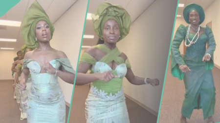 Bride and her bridesmaids display energetic dance moves, show-stopping outfits: "This is contagious"