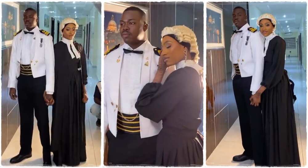 Photos of a lawyer who is set to marry a policeman.