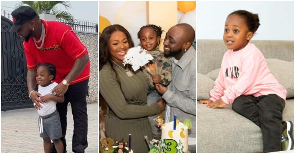 Nigerian singer Davido with lover and late son Nigerian singer Davido with lover and late son