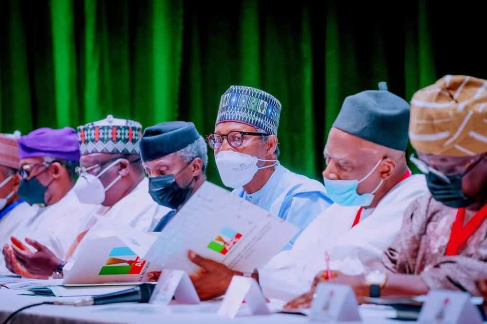 APC Chairman, Abdullahi Adamu, Asiwaju Bola Tinubu, President Buhari