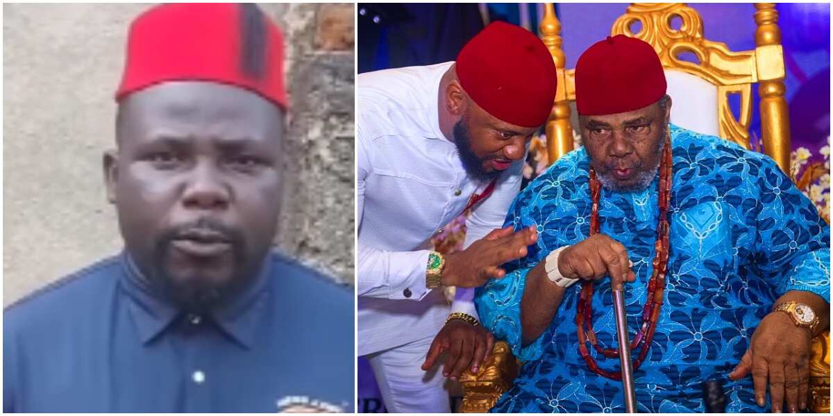 Watch viral video of Uganadan man claiming to be Pete Edochie's son, begs actor to come and rescue him