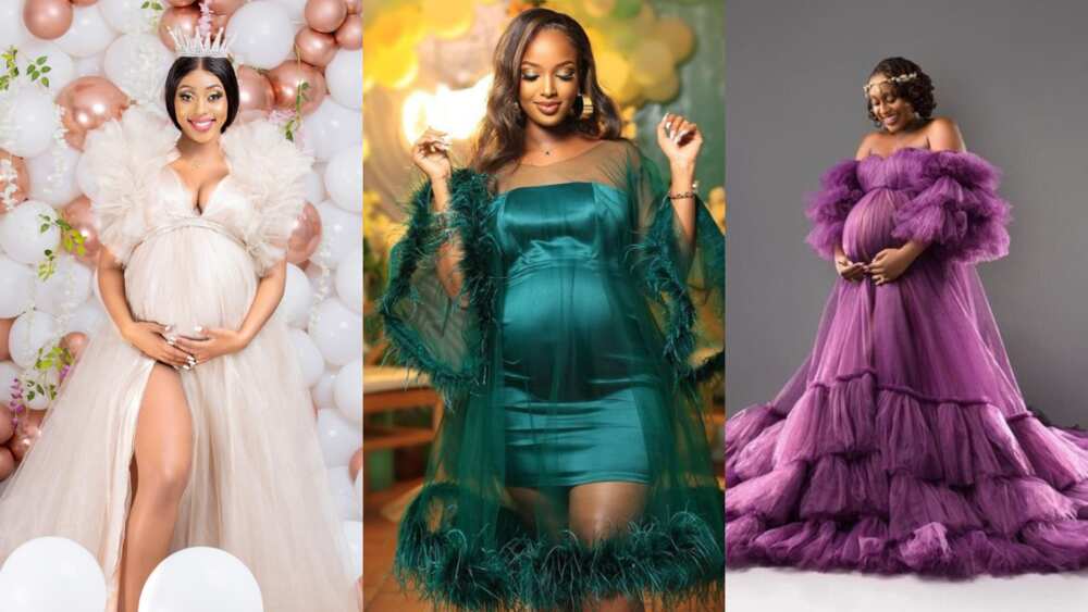 30+ stylish Aso Ebi styles for pregnant women: Flaunt your baby