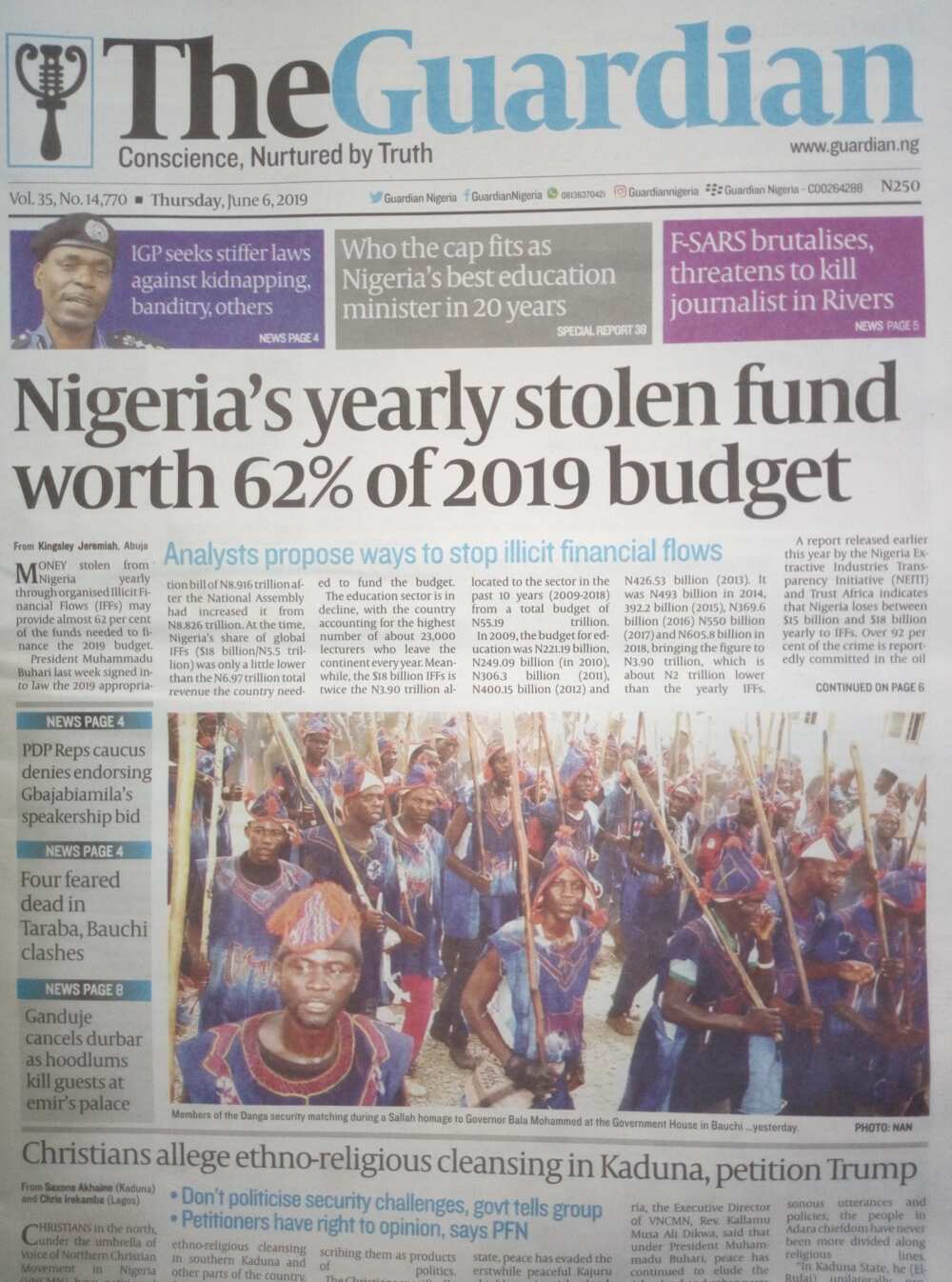 Guardian newspaper review of June 6