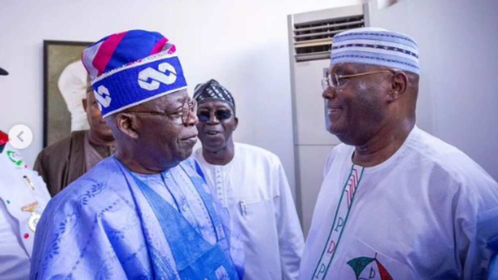 Atiku/Tinubu at Abuja airport/PDP and APC Presidential Candidates/Ayu/2023 Elections