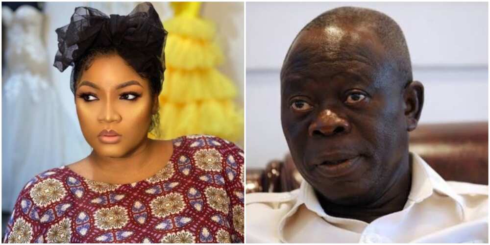 Actress Omotola lashes at blog for suggesting that there is something going on between her and Oshiomhole