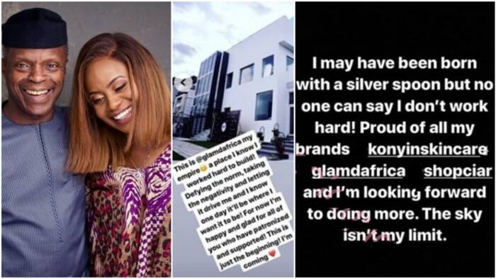 No one can say I don't work hard - VP's daughter Kiki Osinbajo says as she shows off her new mansion office (photo)
