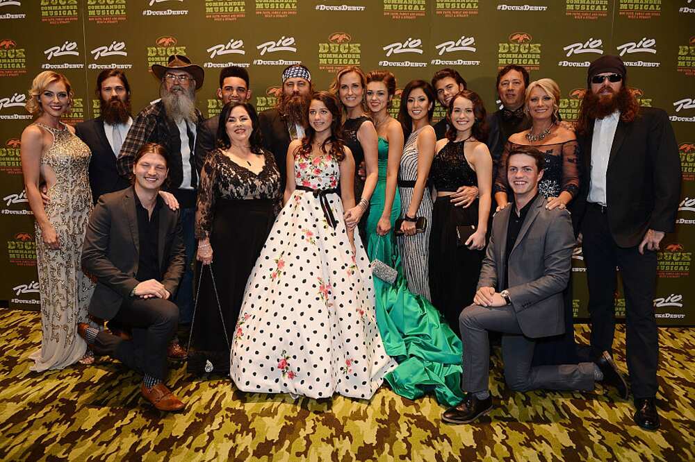 Duck Dynasty's Robertson family poses for a photo