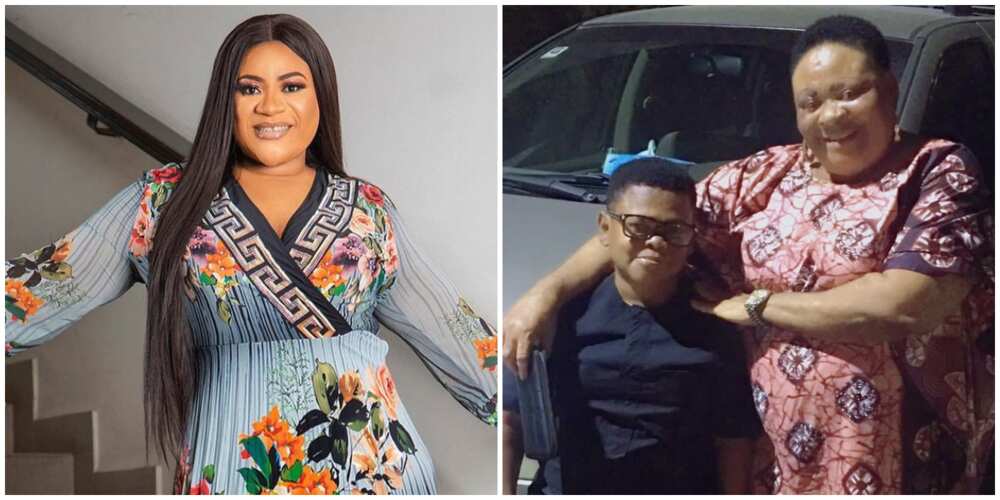 Nkechi Blessing's mum meets Osita Iheme. Nkechi Blessing's mum meets Osita Iheme.