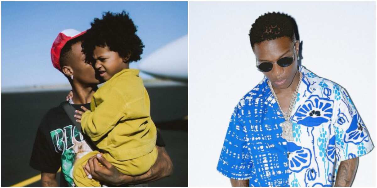 Watch heartmelting moment Wizkid's 3-year-old son Zion mimics his dad to perform for fans