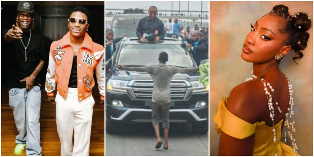 Seyi Vibez with Wizkid, the young boy at Peter Obi's Lagos rally, Tems at the Grammys