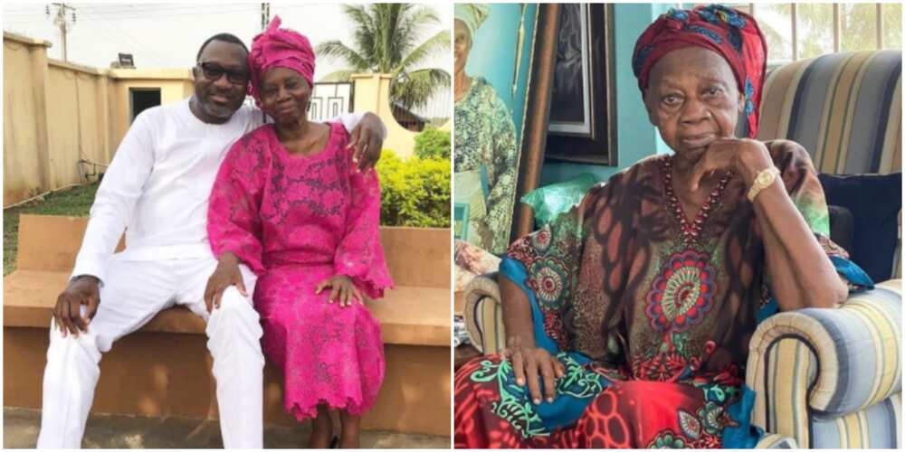 Billionaire Femi Otedola Celebrates Aged Mum as She Clocks 89
