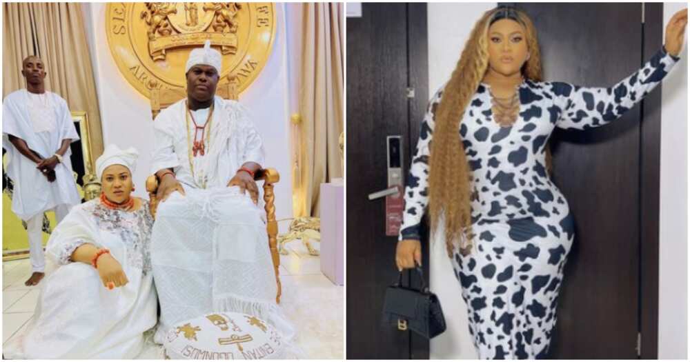 Ooni of Ife and Nkechi Blessing
