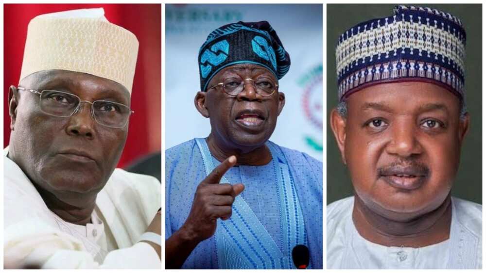 Atiku Abubakar, Atiku Bagudu, Bola Tinubu, 2023 presidential election