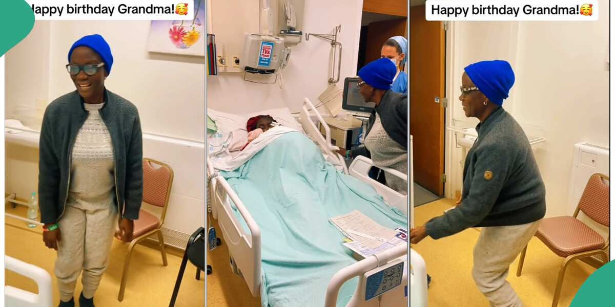 WATCH: Nigerian lady goes to deliver her baby on the same day her grandma celebrating her birthday