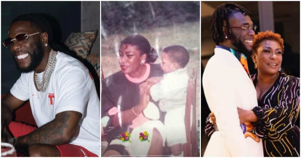 Photo of Burna Boy and his mum