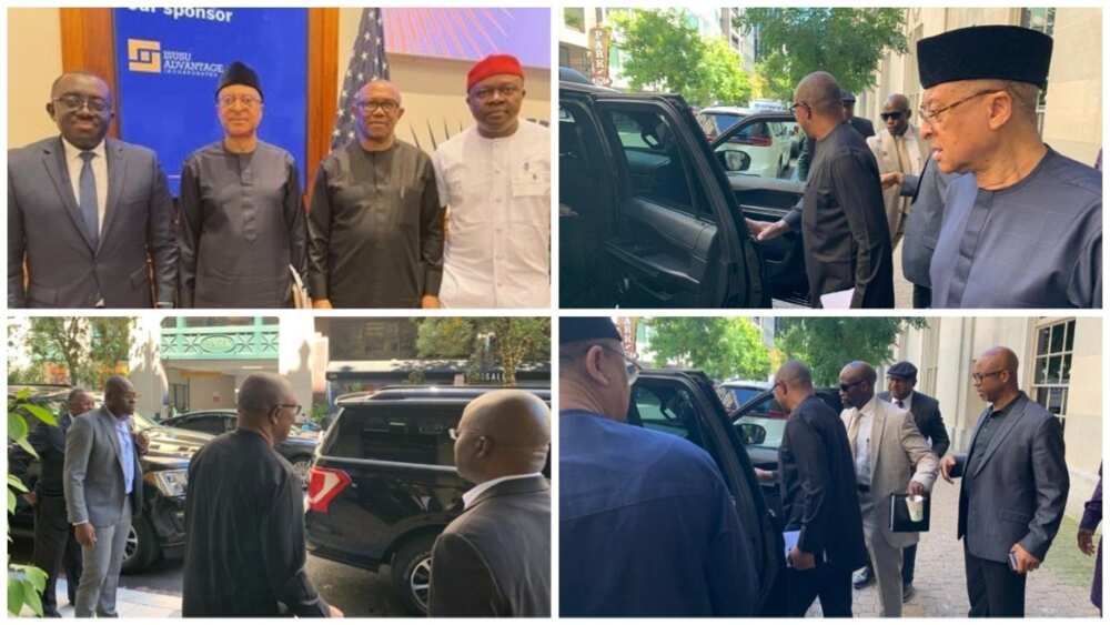 Peter Obi, Pat Utomi, Valentine Ozigbo. Labour Party, USA, Washington DC Peter Obi, Pat Utomi, Valentine Ozigbo. Labour Party, USA, Washington DC