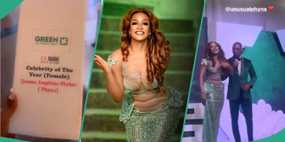 BBNaija star Phyna wins award.