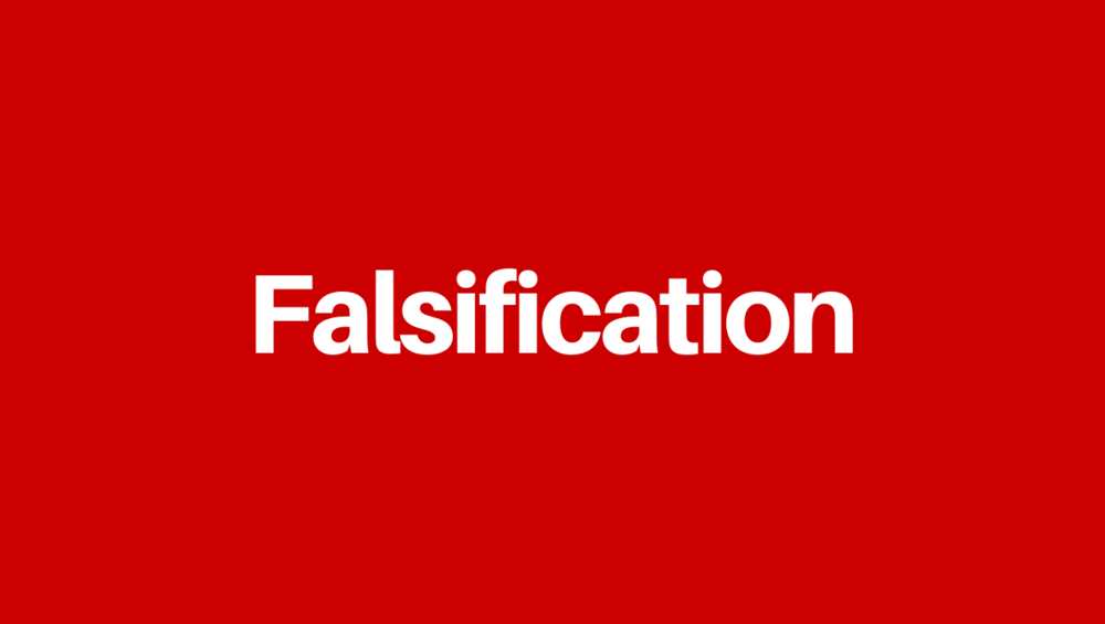 Types of falsification are the criminal offence