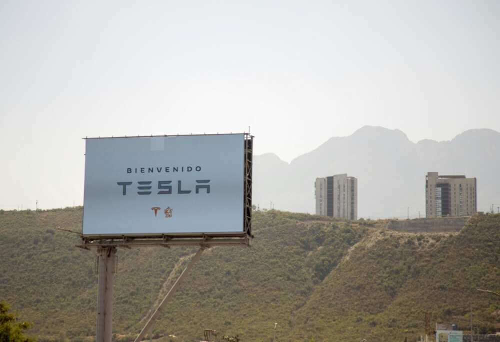 'Welcome Tesla' reads a billboard in Mexico's northern city of Monterrey, where US electric car maker plans to open a giant factory 'Welcome Tesla' reads a billboard in Mexico's northern city of Monterrey, where US electric car maker plans to open a giant factory
