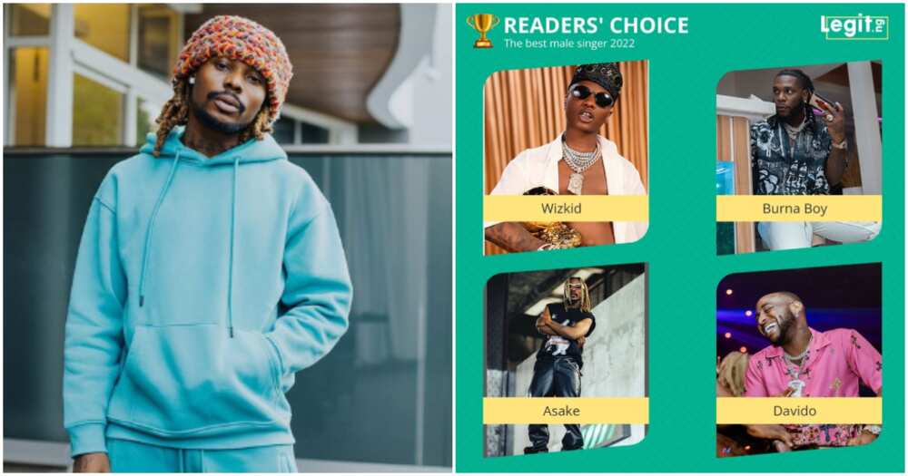 Asake wins Readers choice award for 2022 best male singer