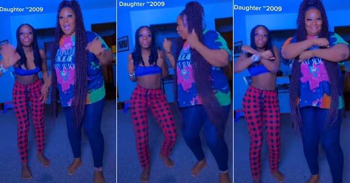 Mum dances with 15-year-old daughter