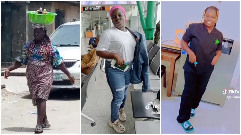 Lady's transformation/Nigerian lady relocated abroad.