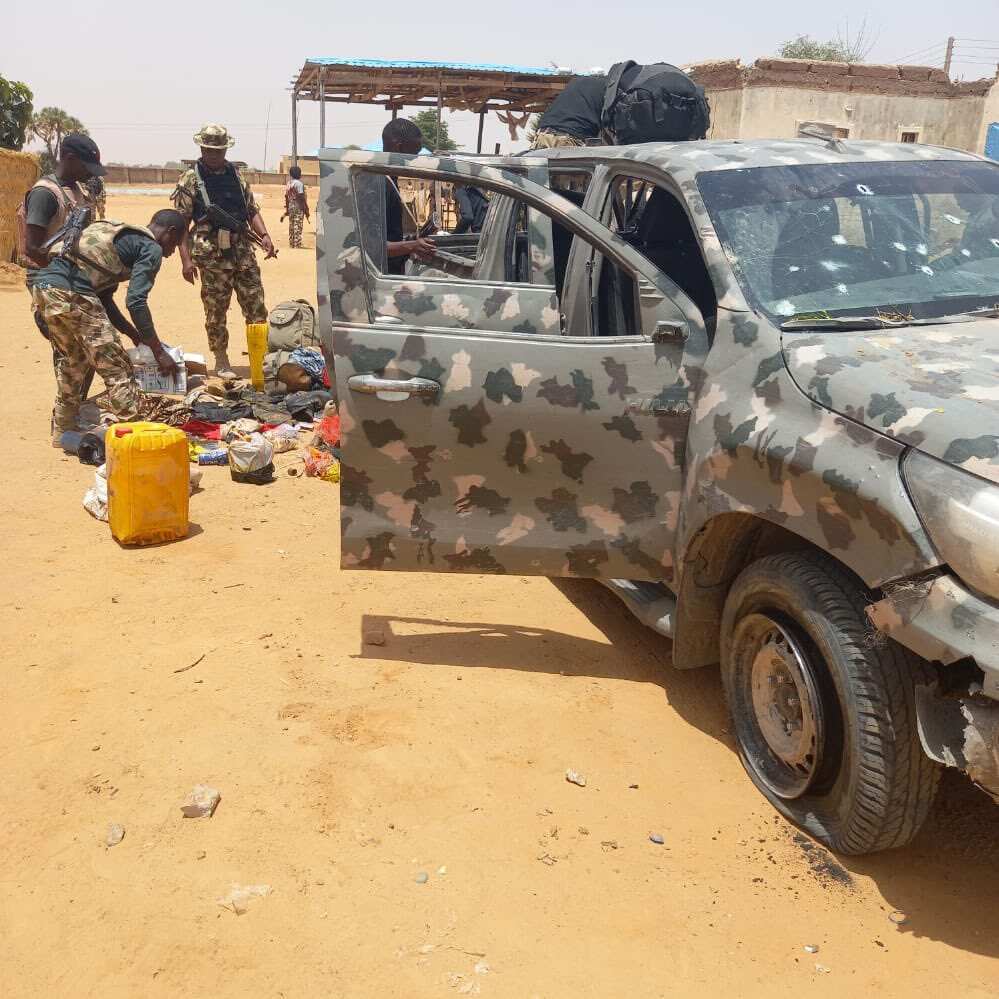 Good News As Troops Kill 21 Boko Haram Terrorists In Geidam, Recover Anti-Aircraft Gun