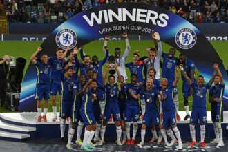 Chelsea stars Zouma and Rudiger sing and dance to Tekno's hit song after winning Super Cup