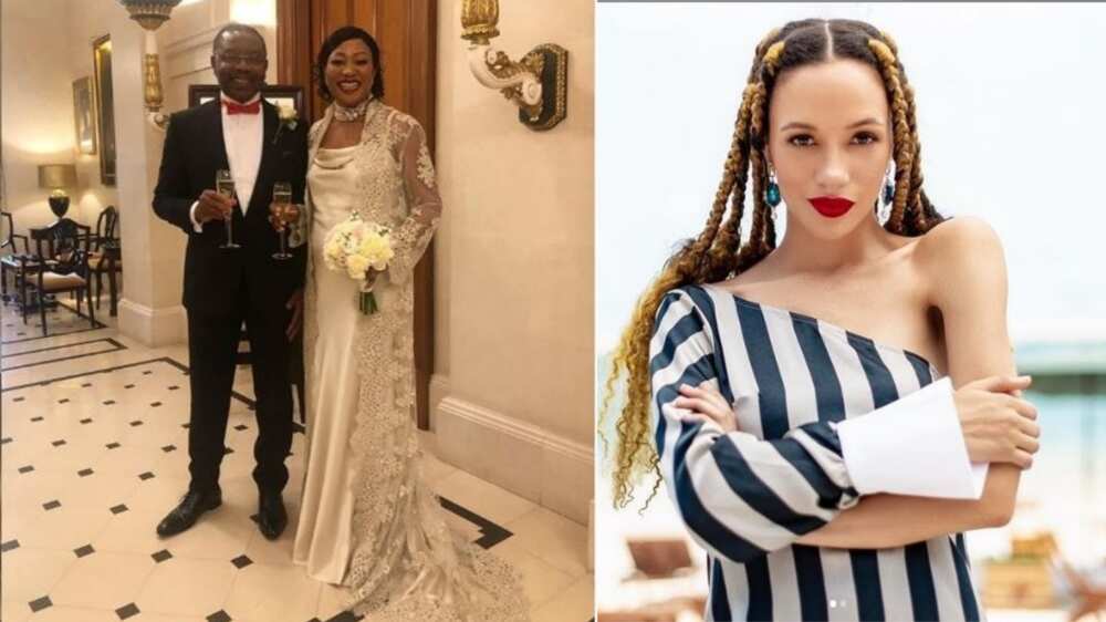 Photos from white wedding of media personality Eku Edewor’s mum and new husband