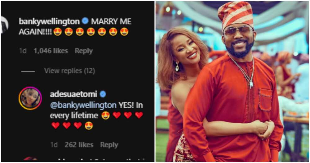 Nollywood celebrities Adesua and Banky W