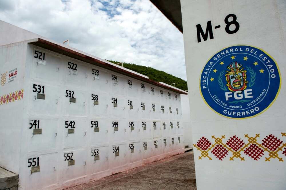 Graves at the Forensic State Cemetery in Chilpancingo in southern Mexico
