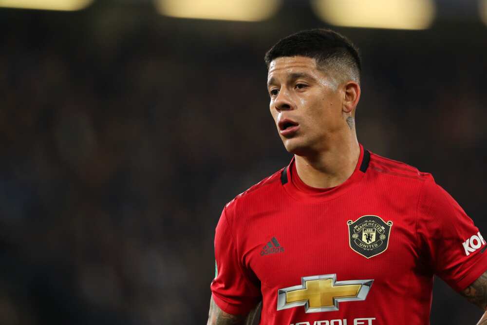 Marcos Rojo in action for Manchester United