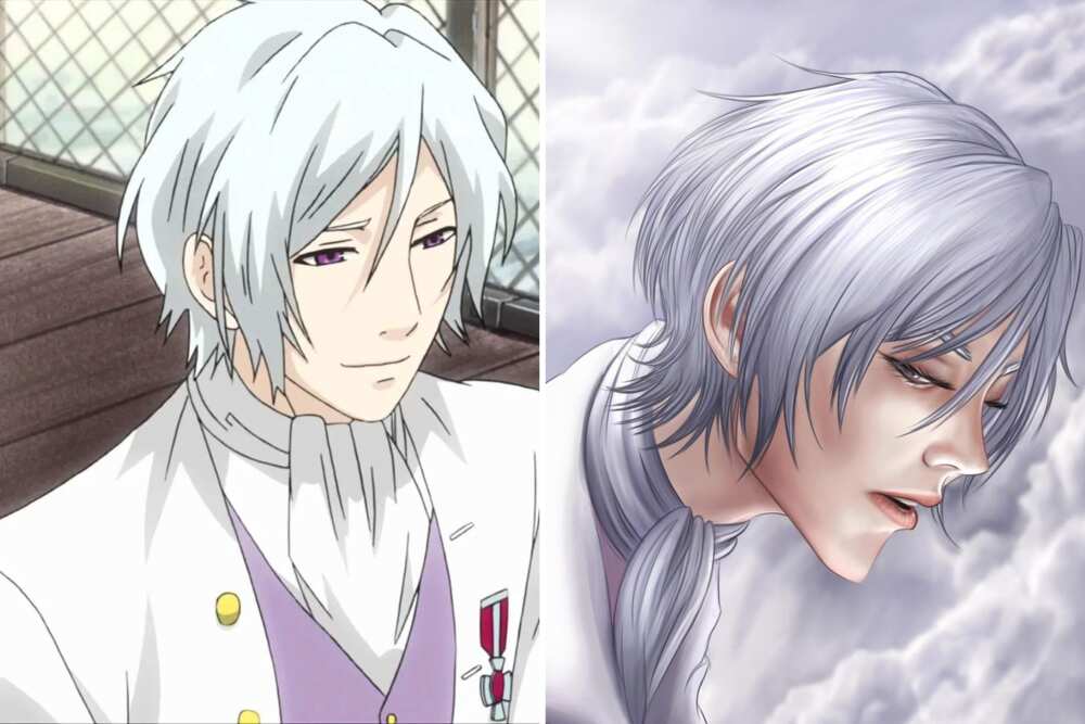 White-haired anime characters male