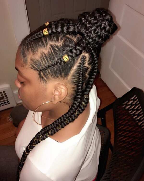 cornrow ponytail