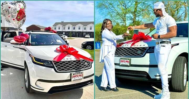 Nigerian man buys Range Rover velar for American wife for supporting his success